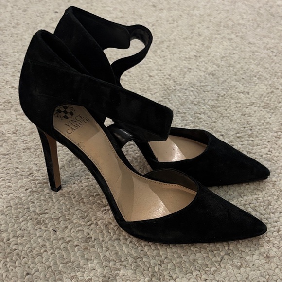 Vince Camuto Shoes - Vince Camuto Black Suede Heels